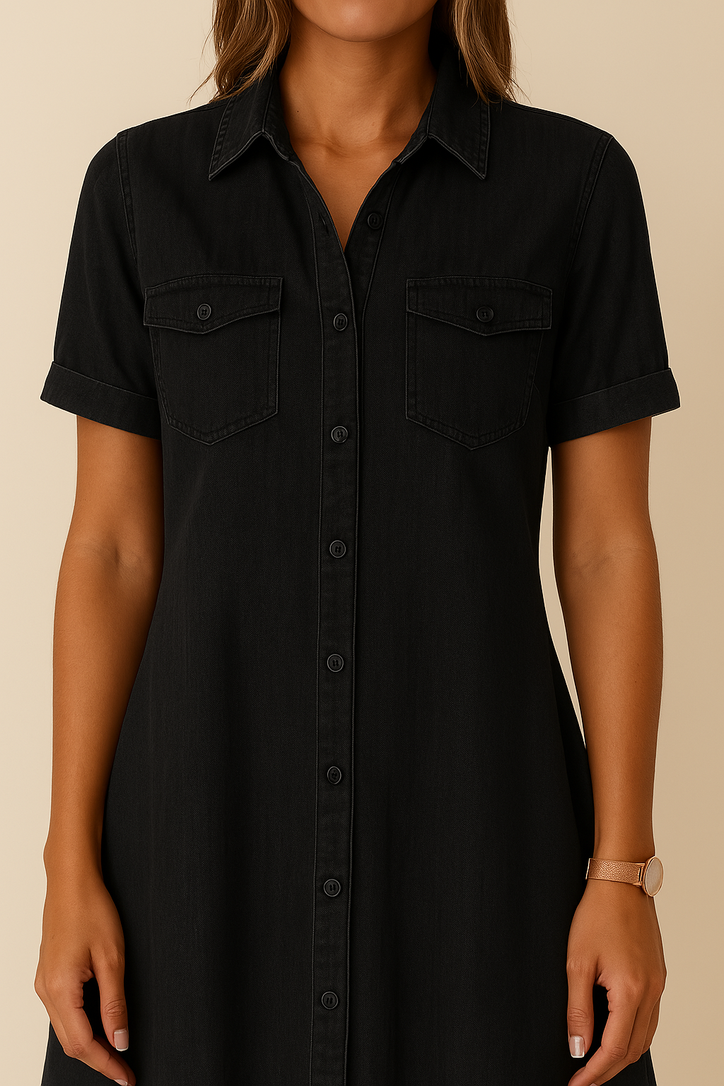 Ivy™ - Effortless Button-Up Dress