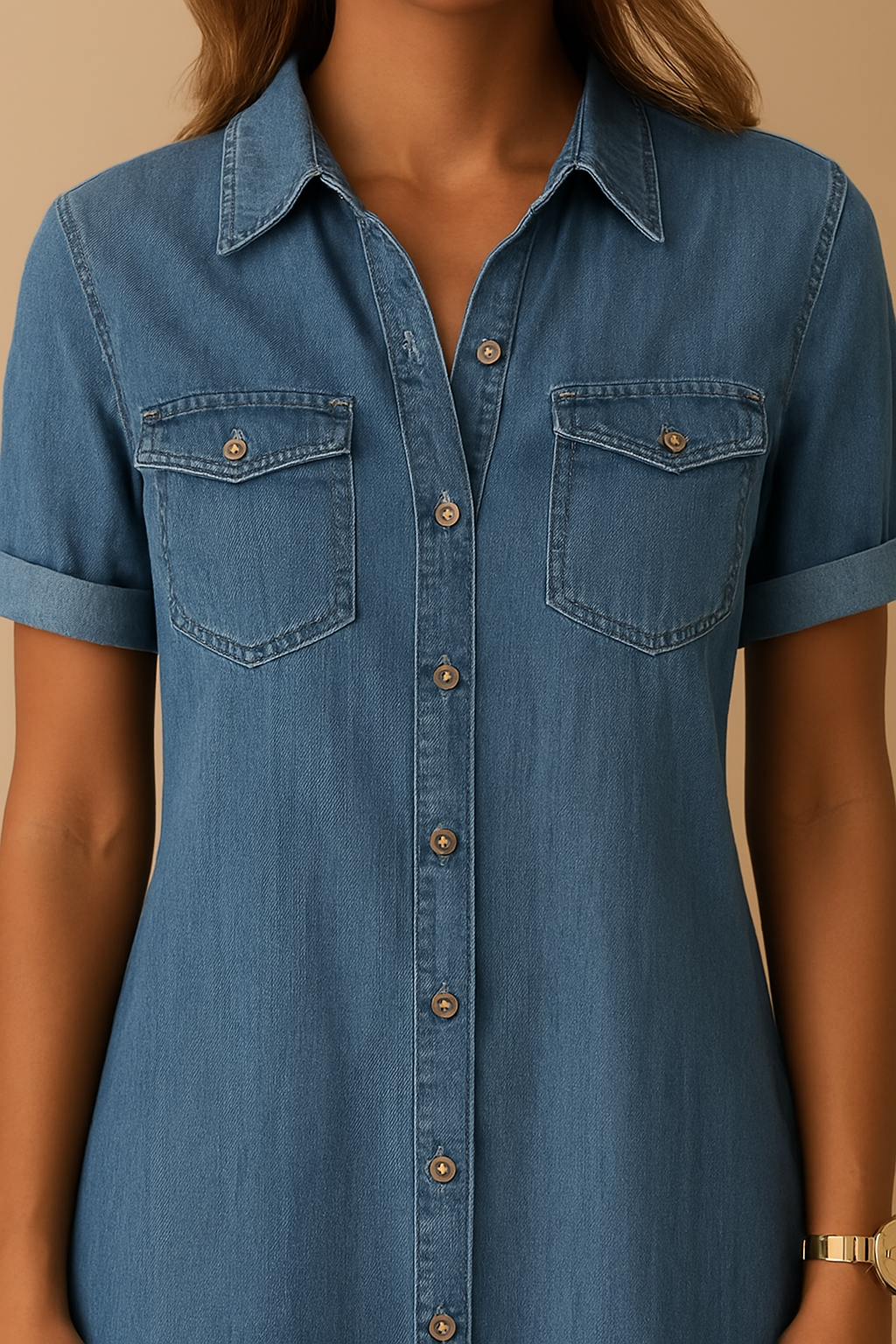 Ivy™ - Effortless Button-Up Dress