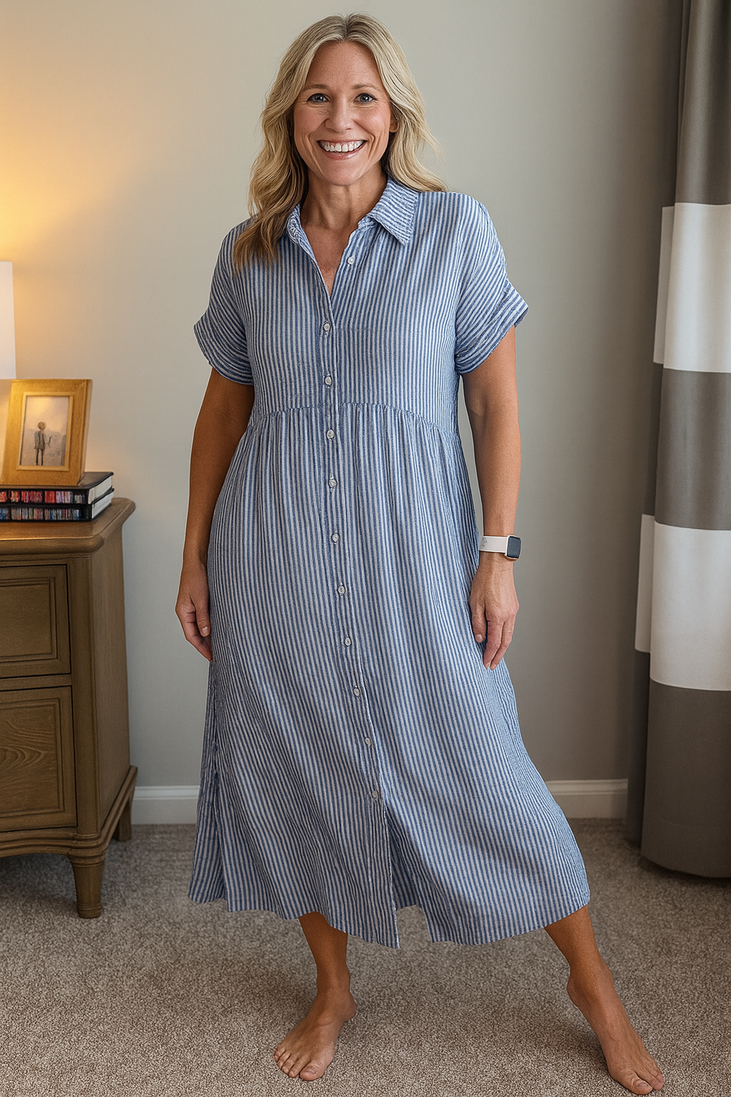 Emma™ - Relaxed Striped Shirt Dress
