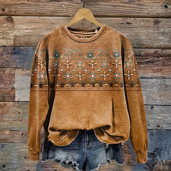 Maelis™ - Floral Print Cozy Sweatshirt