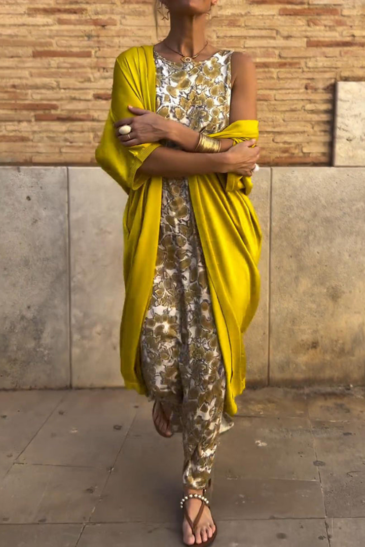 Sofia™ - Chic Long Dress with Complimentary Cardigan (GIFT)