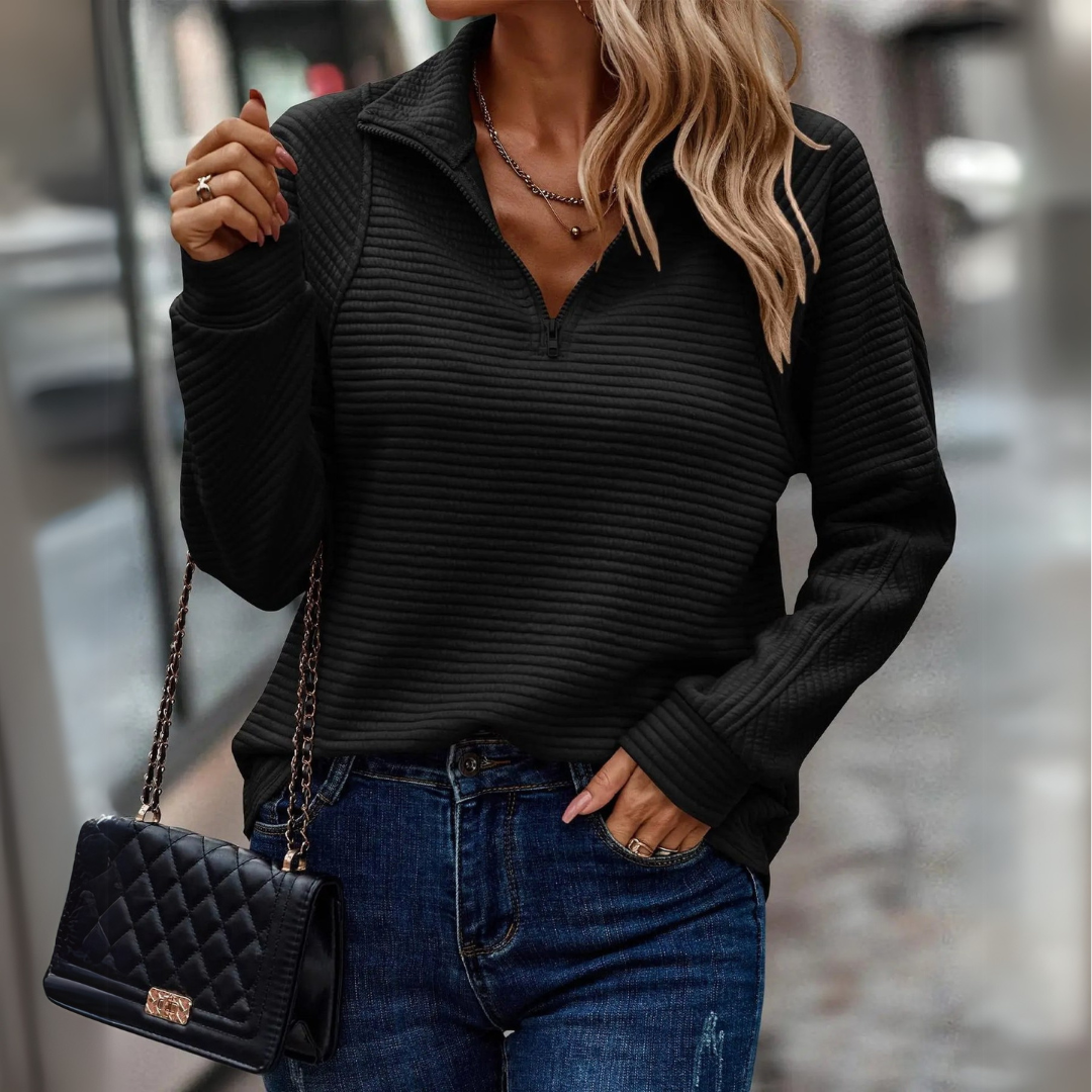 Suzanne™ - Half-Zip Pullover with Detail