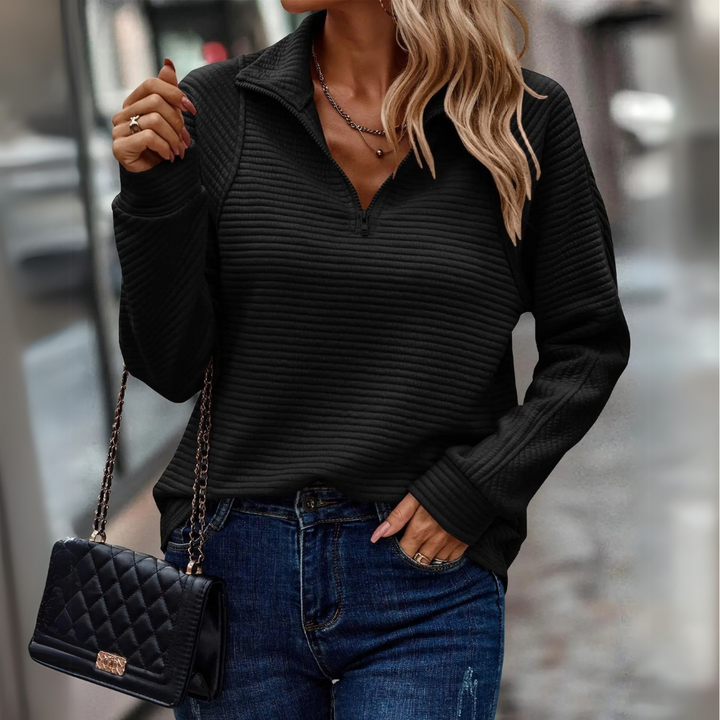 Suzanne™ - Half-Zip Pullover with Detail