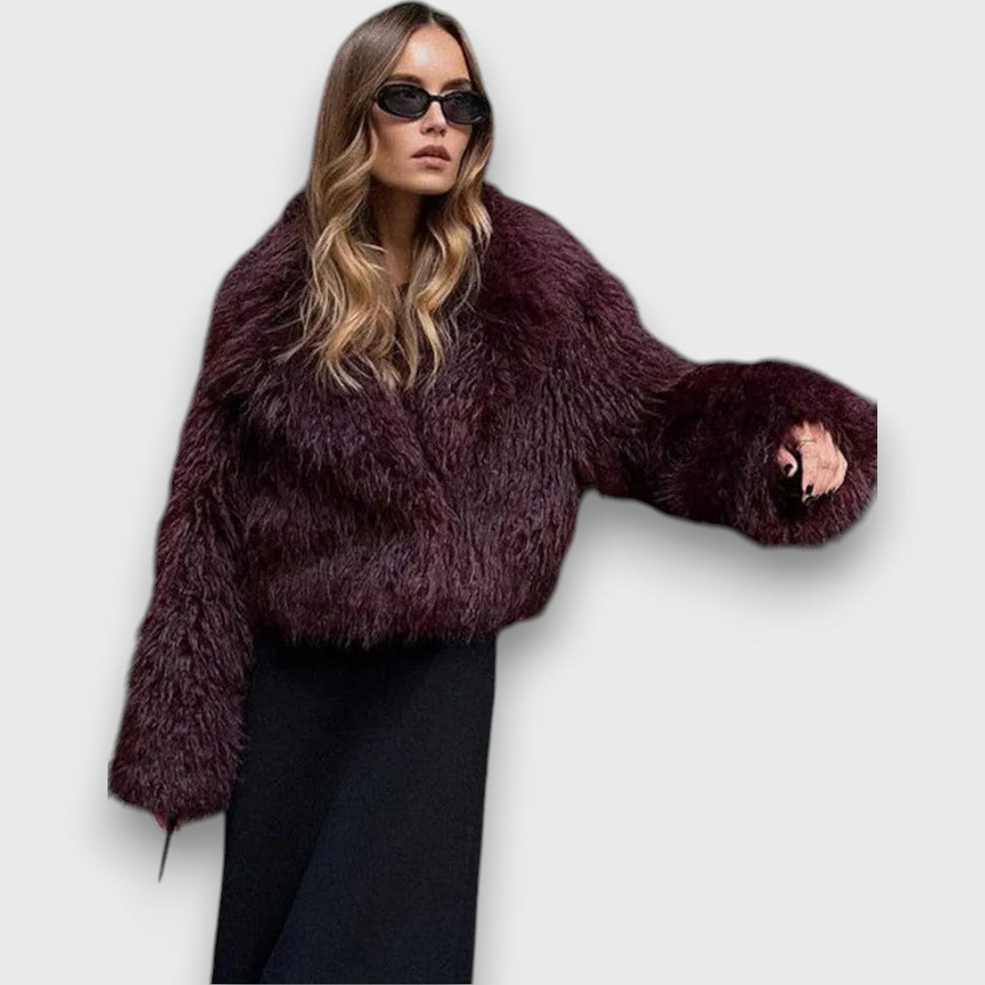 Mile™ - Premium Eco-Fur in Rich Bordeaux