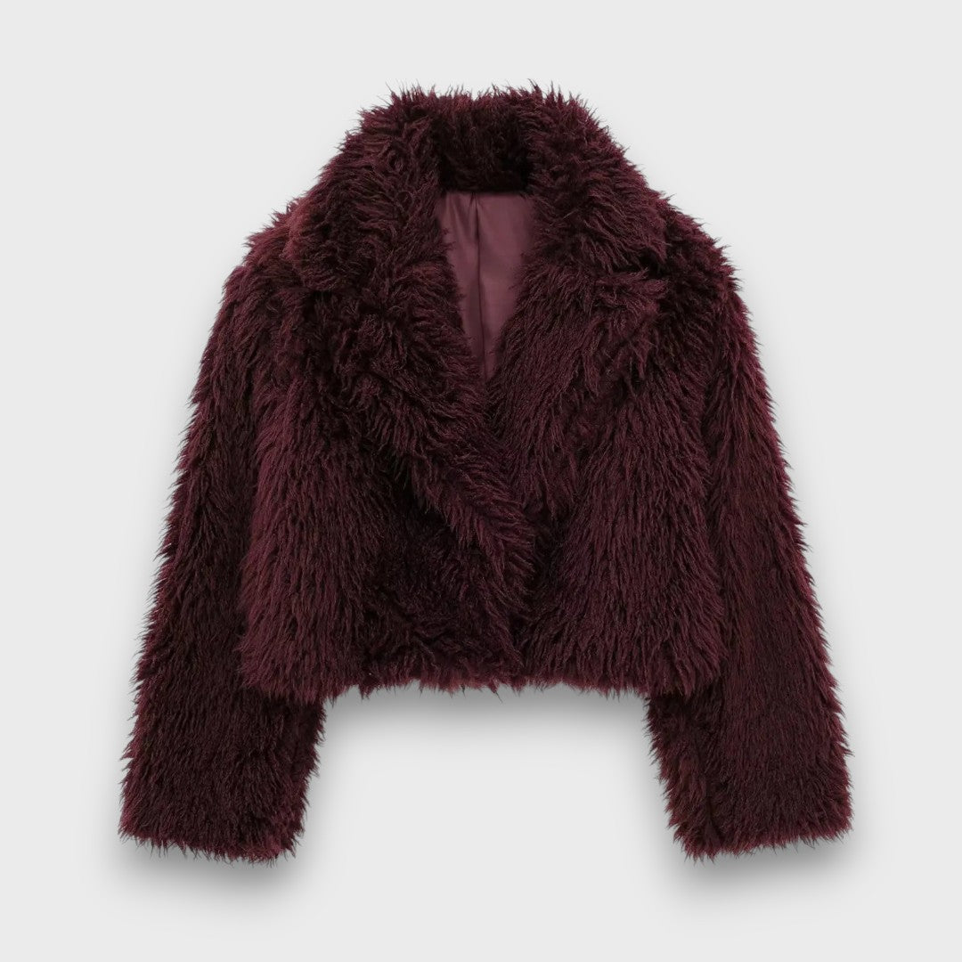 Mile™ - Premium Eco-Fur in Rich Bordeaux
