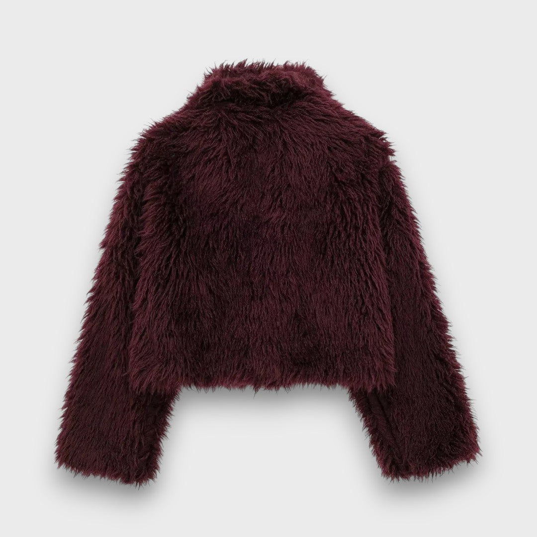 Mile™ - Premium Eco-Fur in Rich Bordeaux