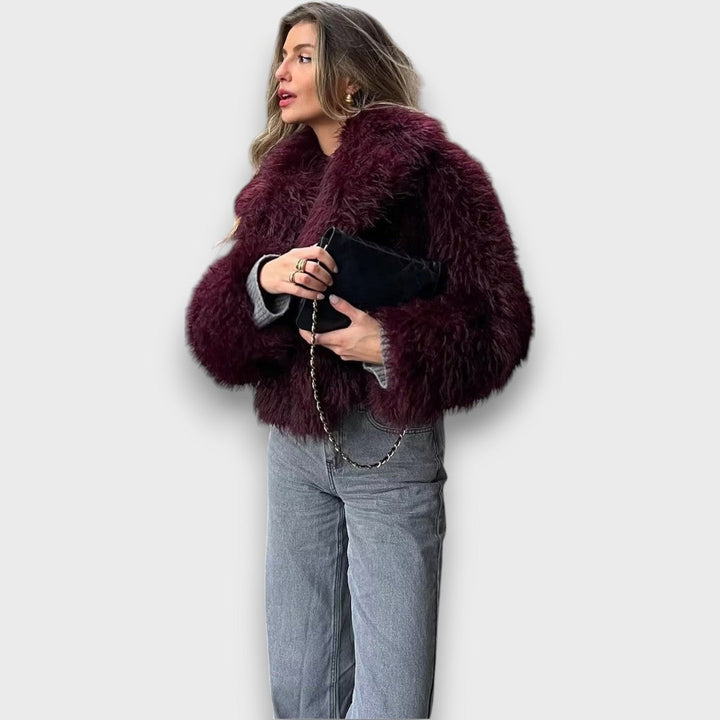 Mile™ - Premium Eco-Fur in Rich Bordeaux