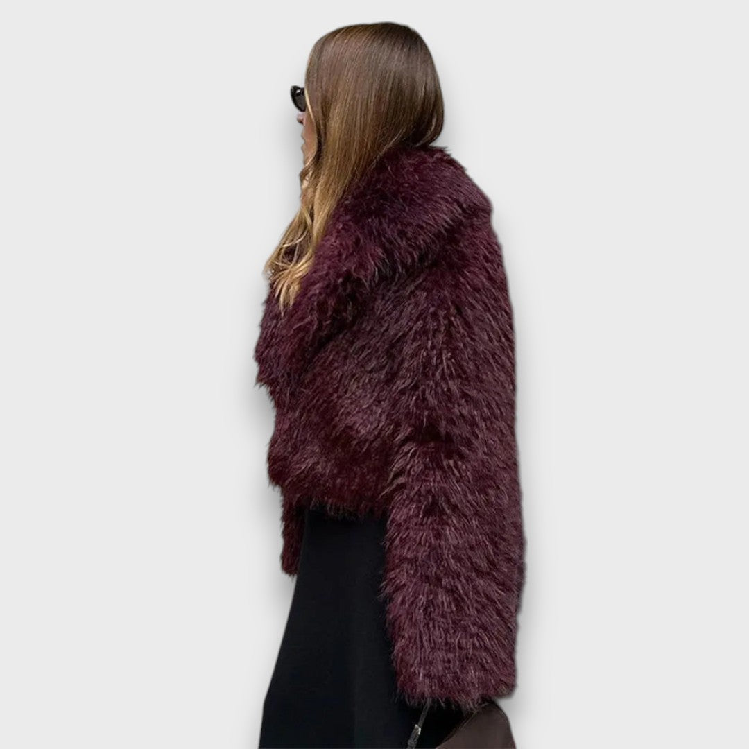 Mile™ - Premium Eco-Fur in Rich Bordeaux
