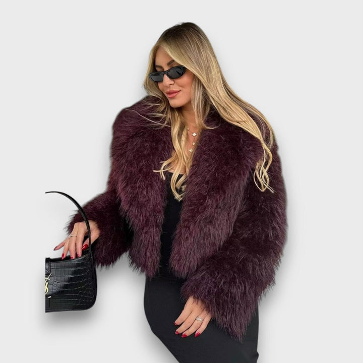 Mile™ - Premium Eco-Fur in Rich Bordeaux