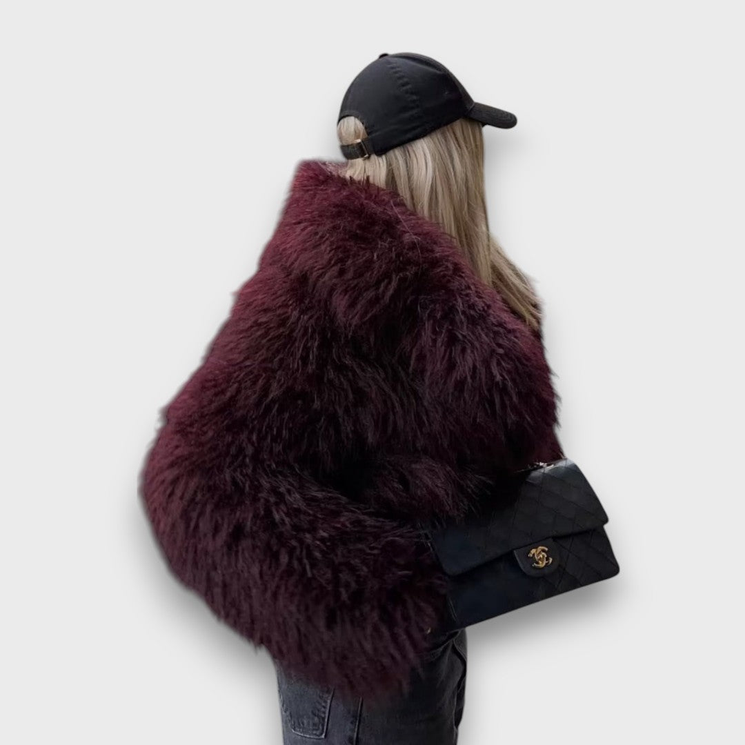Mile™ - Premium Eco-Fur in Rich Bordeaux