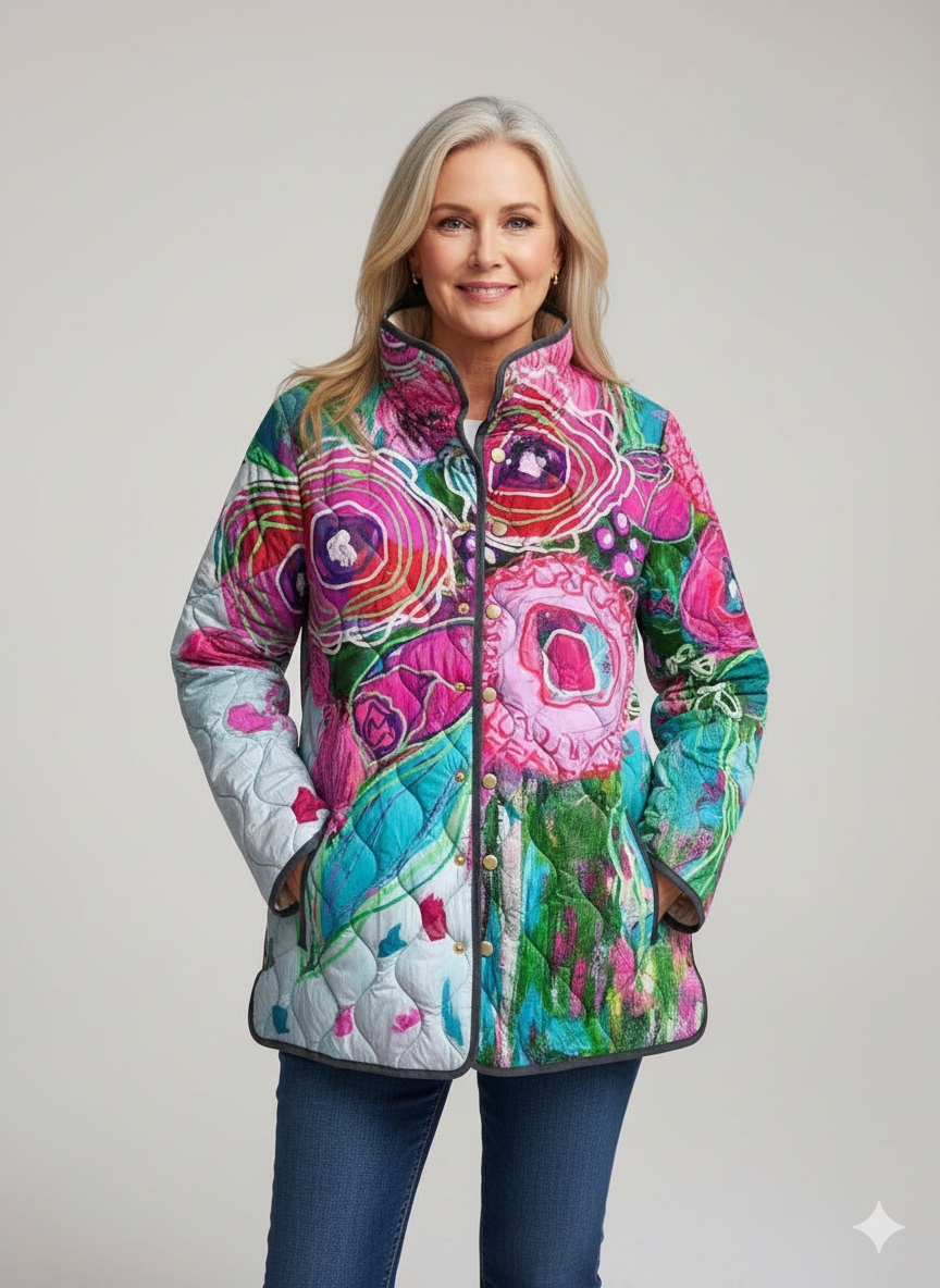 Ariana™ - Elegant Women's Jacket with Floral Pattern