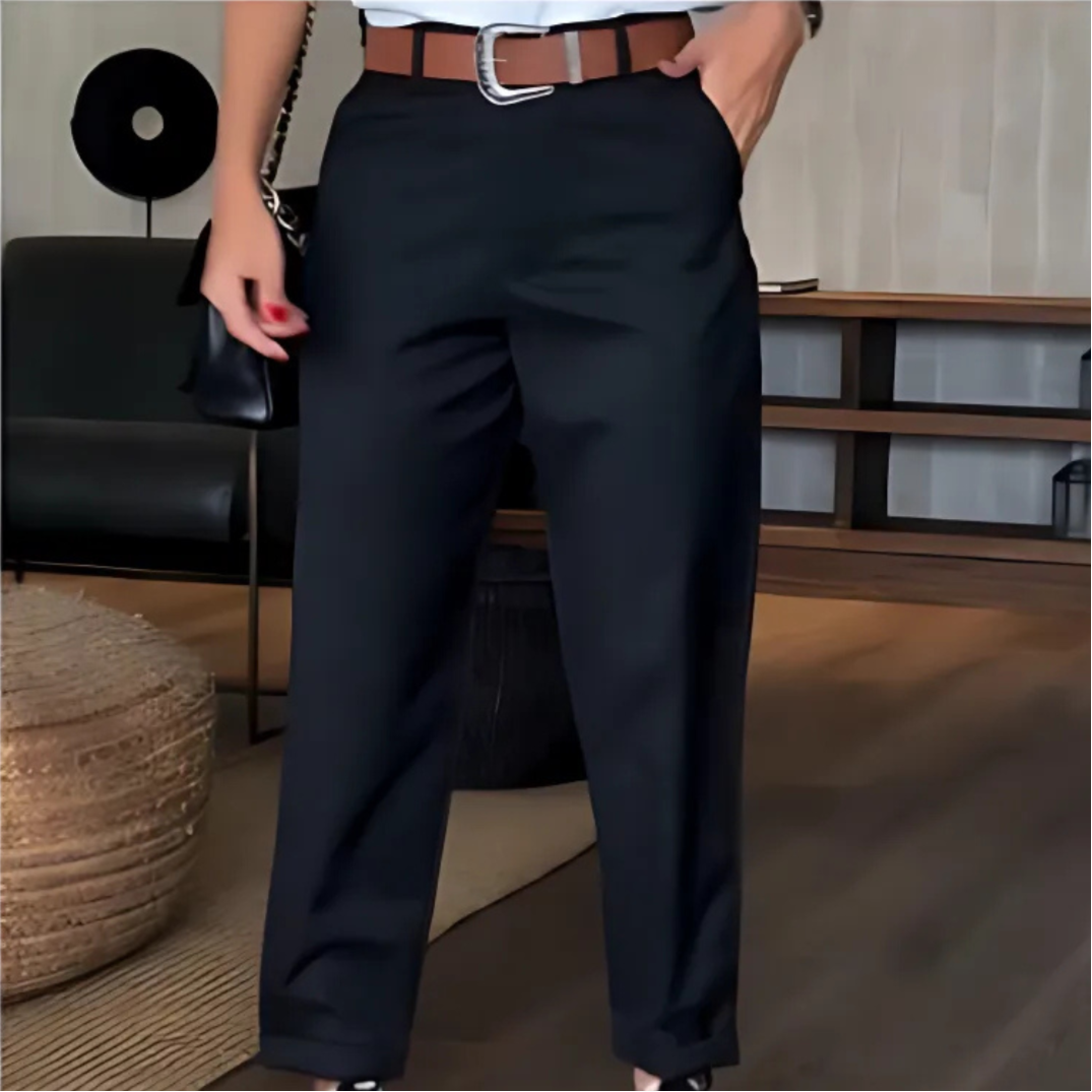 Aveline™ - Classic High-Waist Straight Leg Trousers