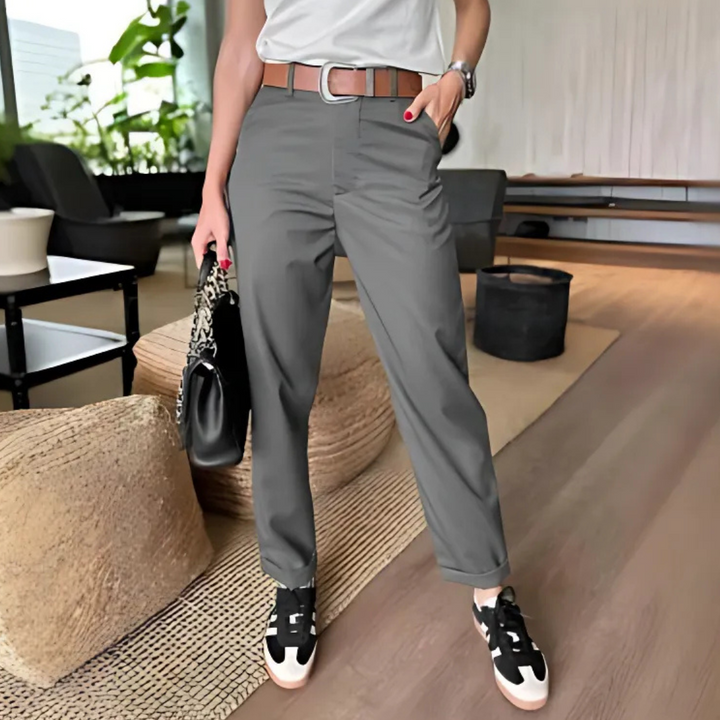 Aveline™ - Classic High-Waist Straight Leg Trousers