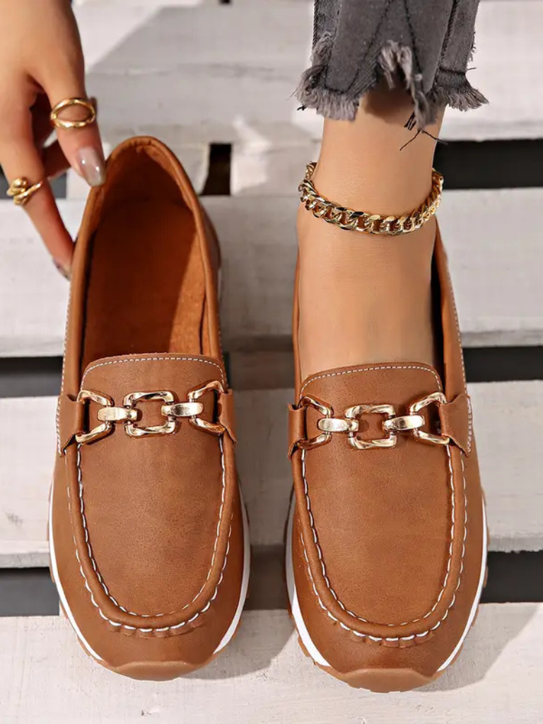 Isla™ - Chain-Embellished Loafers