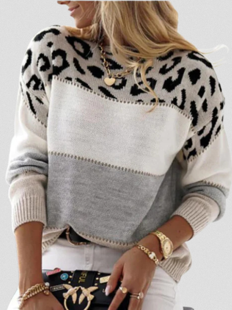 Emma™ - Leopard Accent Sweater