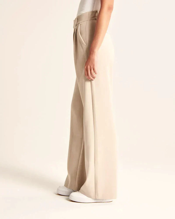 Custom Fit Wide-Leg Trousers