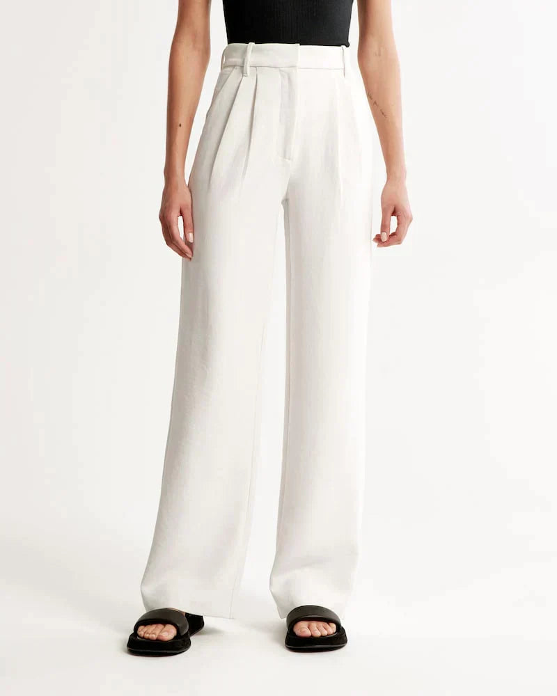 Custom Fit Wide-Leg Trousers