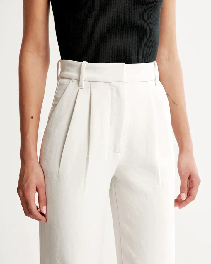 Custom Fit Wide-Leg Trousers