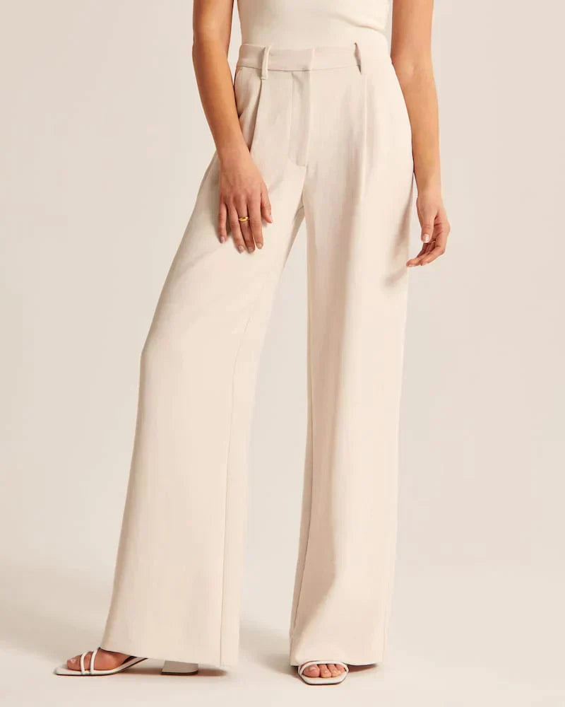 Custom Fit Wide-Leg Trousers
