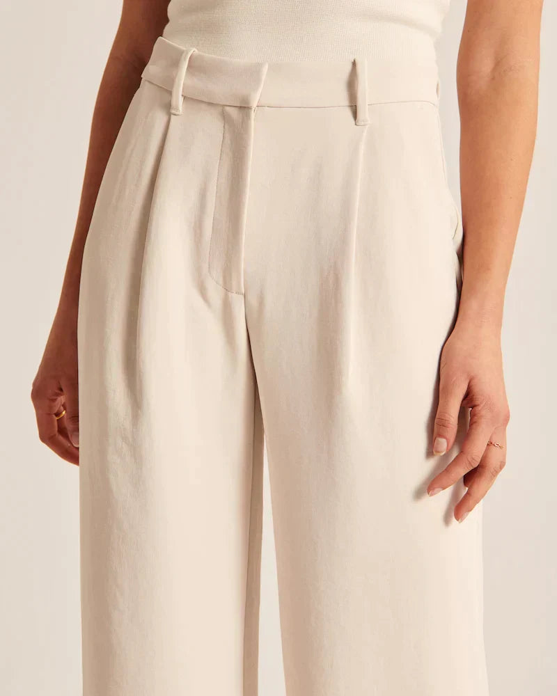 Custom Fit Wide-Leg Trousers