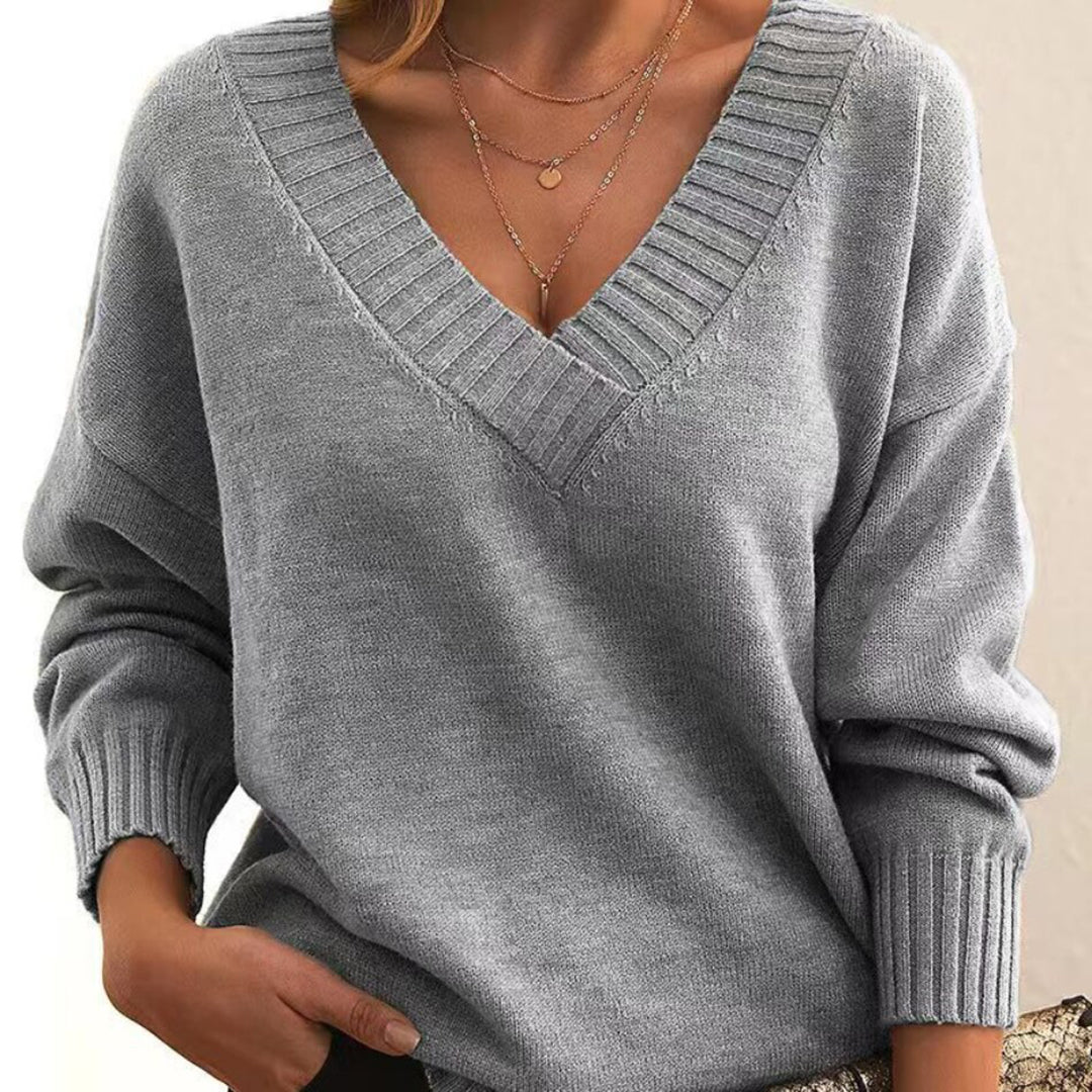 Marjorie™ - Chic V-Neck Sweater