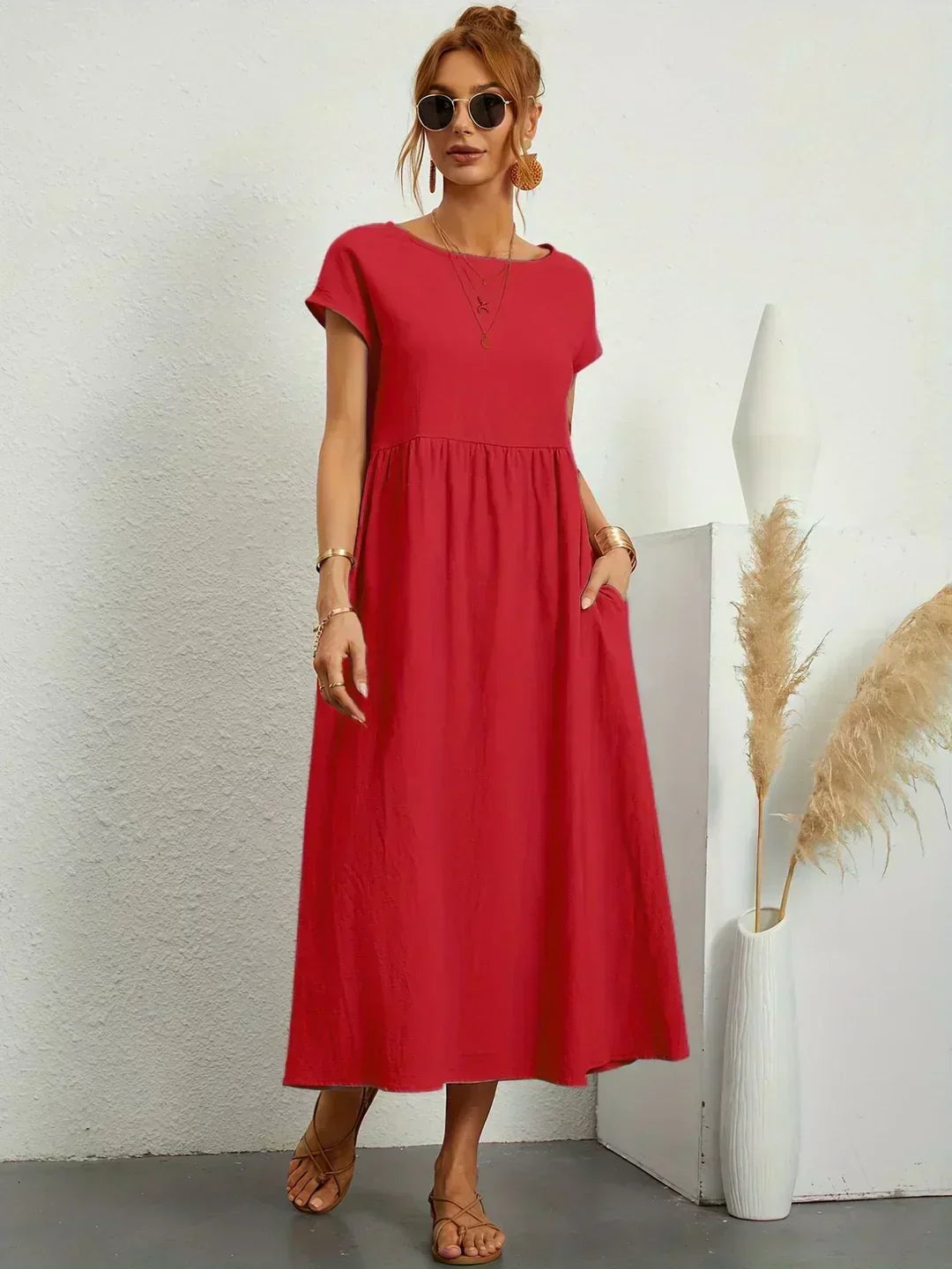 Ayla™ - Breezy Cotton Dress with Pockets