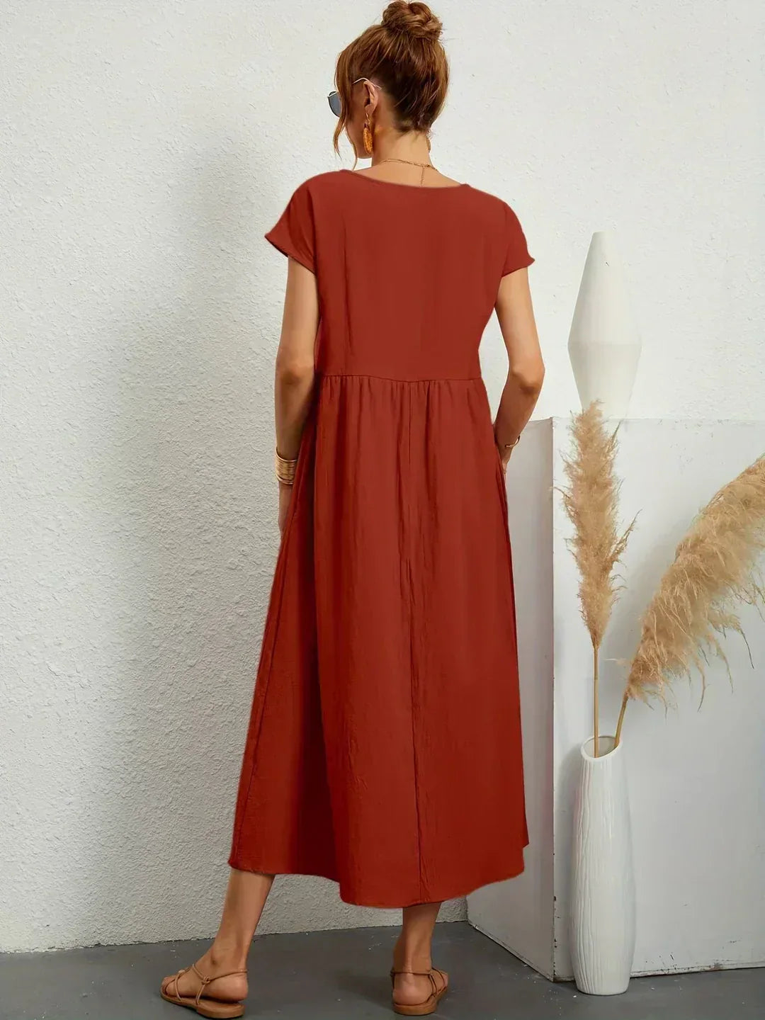 Ayla™ - Breezy Cotton Dress with Pockets