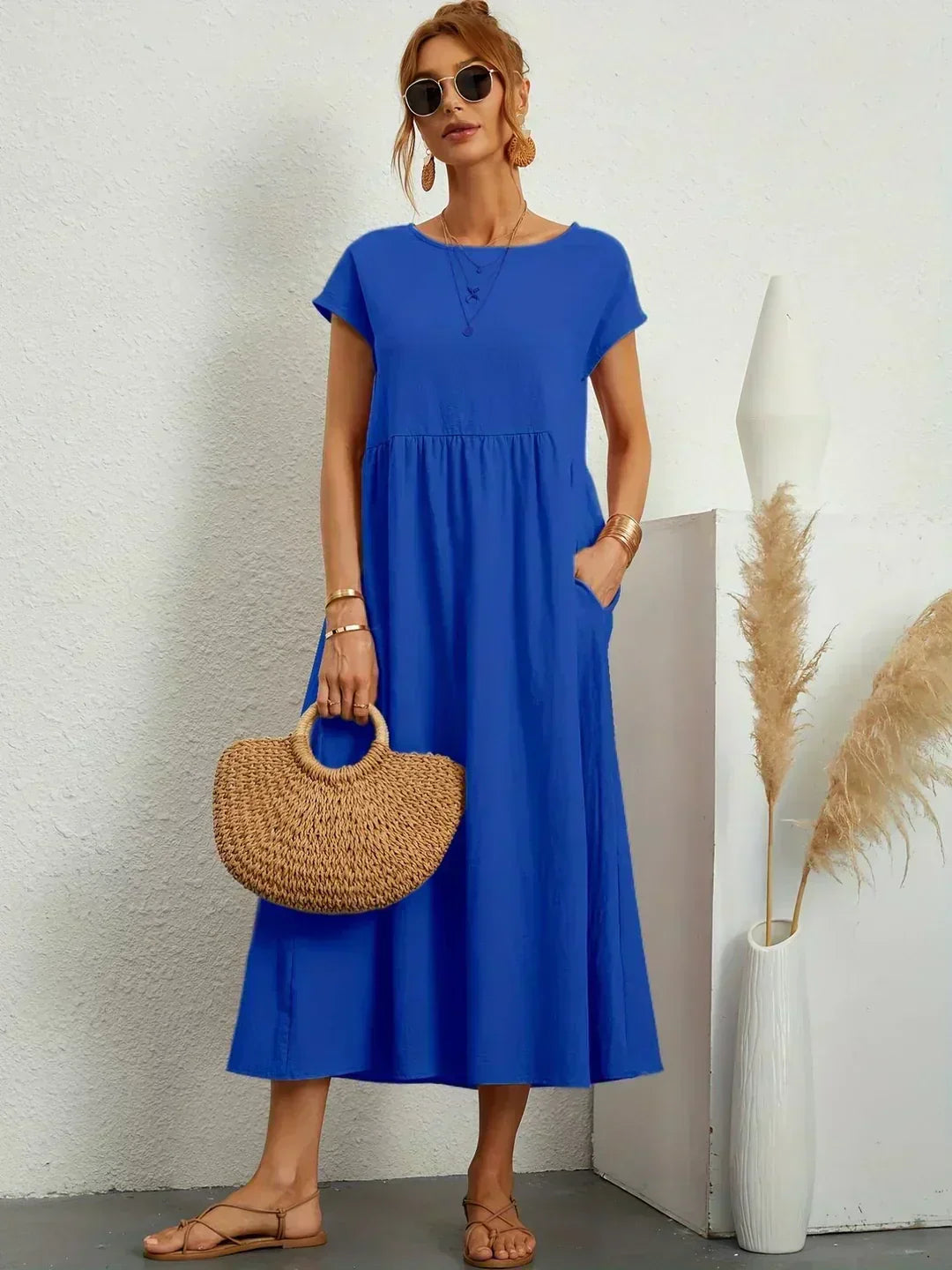 Ayla™ - Breezy Cotton Dress with Pockets