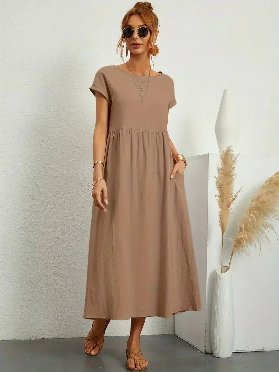 Ayla™ - Breezy Cotton Dress with Pockets