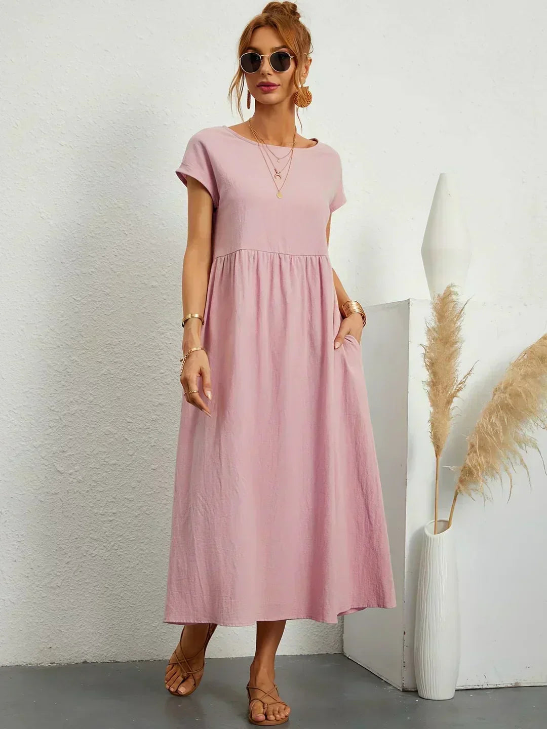 Ayla™ - Breezy Cotton Dress with Pockets