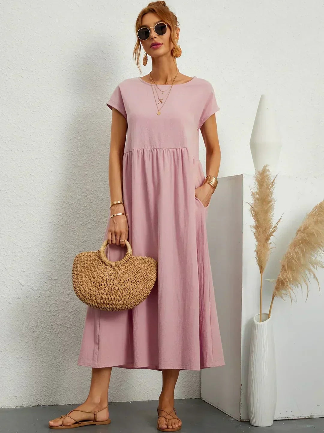 Ayla™ - Breezy Cotton Dress with Pockets