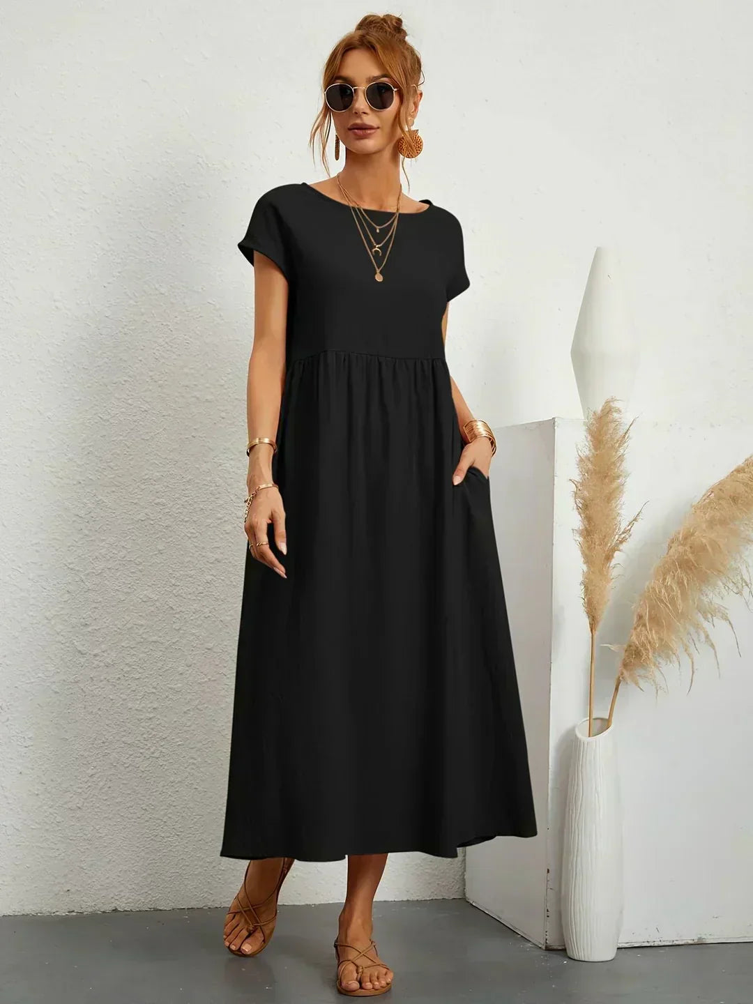 Ayla™ - Breezy Cotton Dress with Pockets