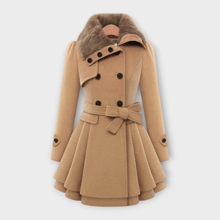 Elivara™ - Sophisticated Coat with Fur Collar