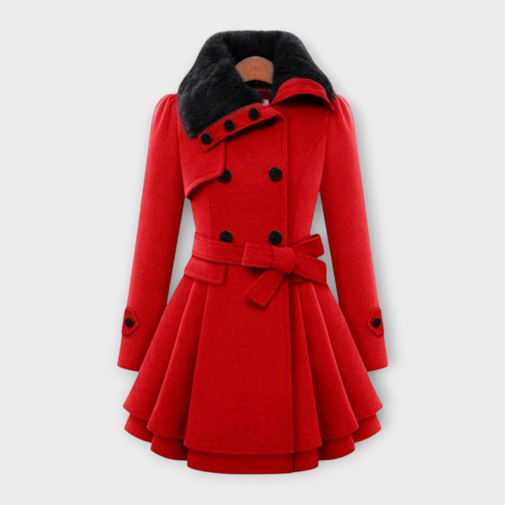 Elivara™ - Sophisticated Coat with Fur Collar