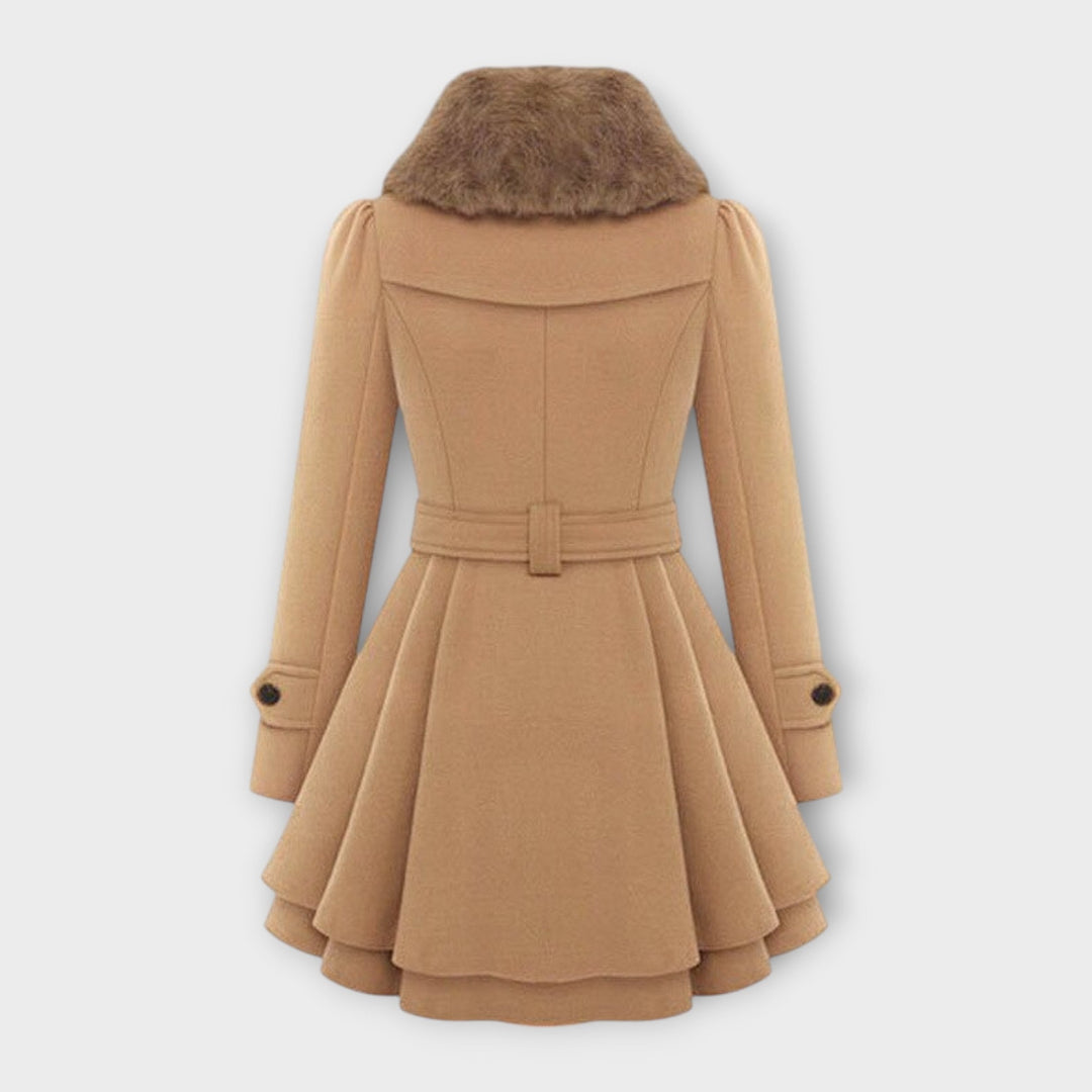Elivara™ - Sophisticated Coat with Fur Collar