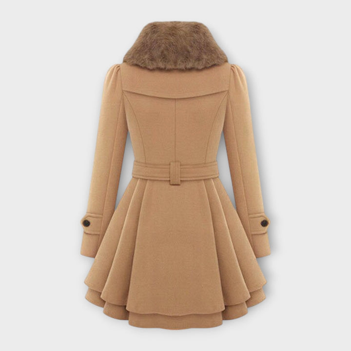Elivara™ - Sophisticated Coat with Fur Collar