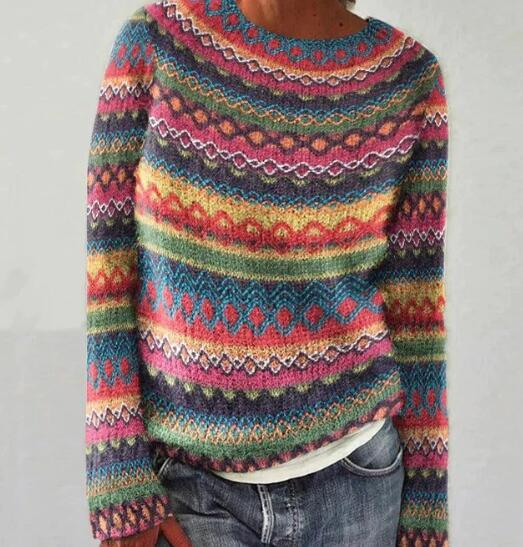 Soley™ - Vibrant Multicolor Pullover Sweater