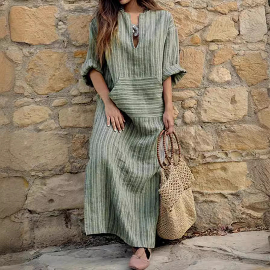 Dorothy™ - Striped Maxi Dress with Pockets