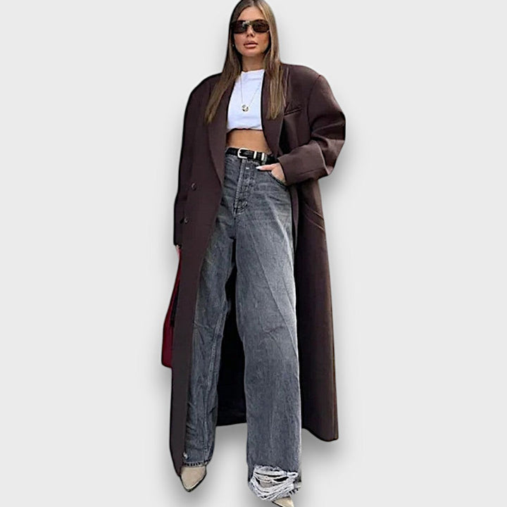 Oslaine™ - Bold Wool Coat with a Masculine Cut