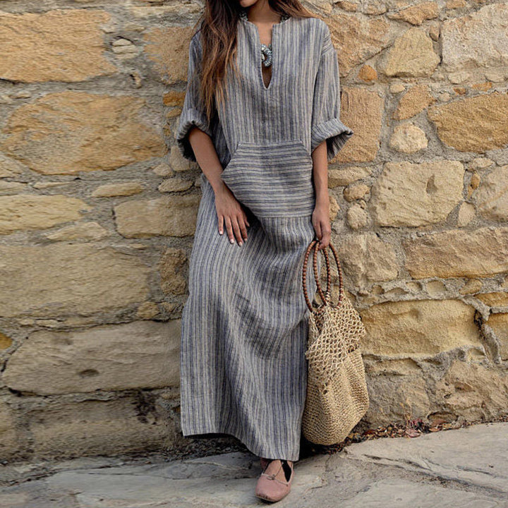 Dorothy™ - Striped Maxi Dress with Pockets