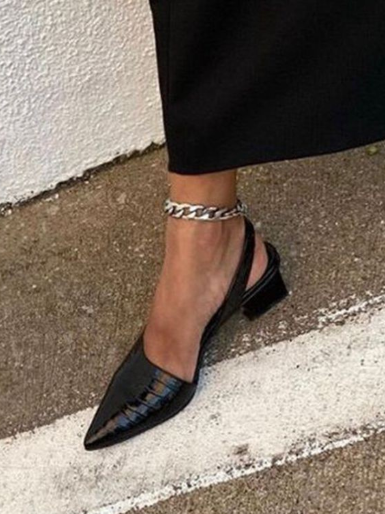 Mae™ - Croc-Effect Slingback Heels