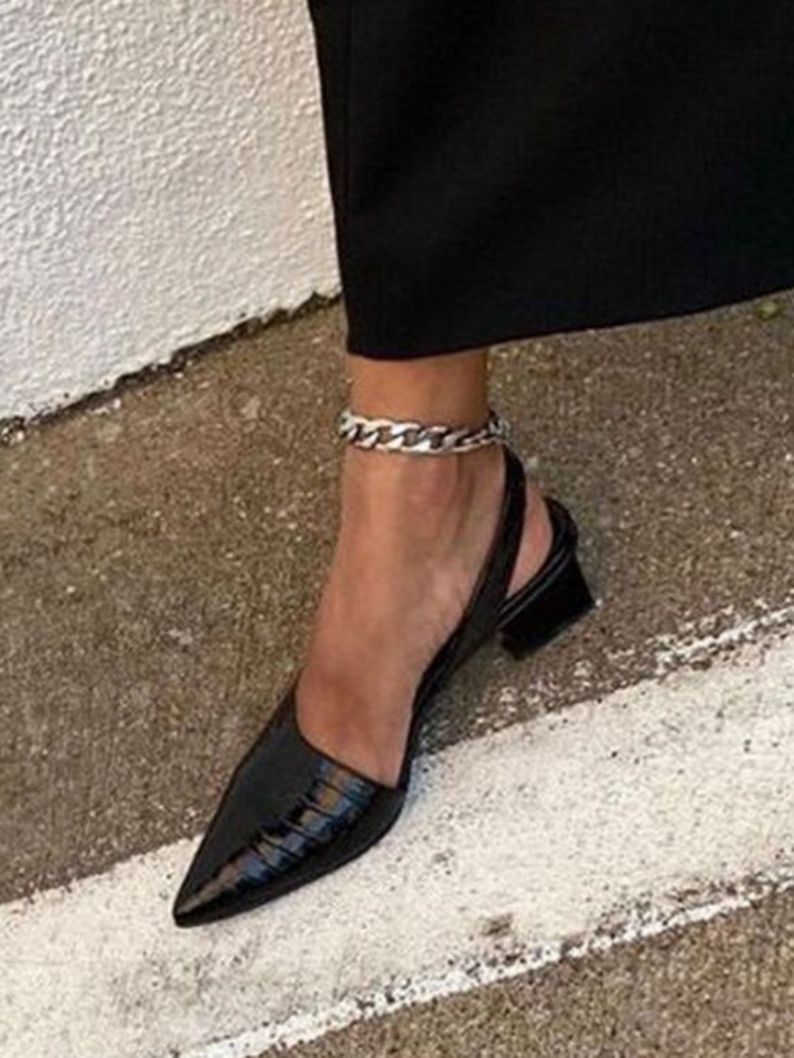 Mae™ - Croc-Effect Slingback Heels