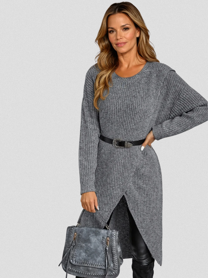 ARIA™ - Cozy Wrap Knit Dress