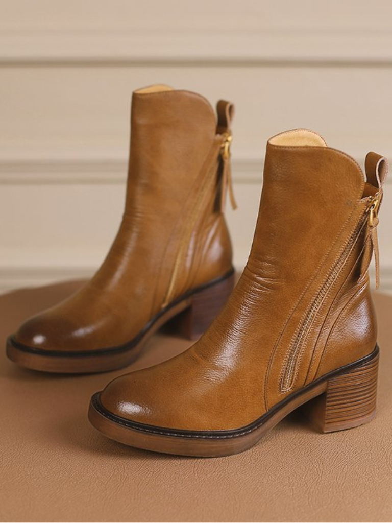 Barbara™ - Block Heel Ankle Boots