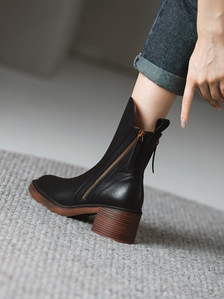 Barbara™ - Block Heel Ankle Boots