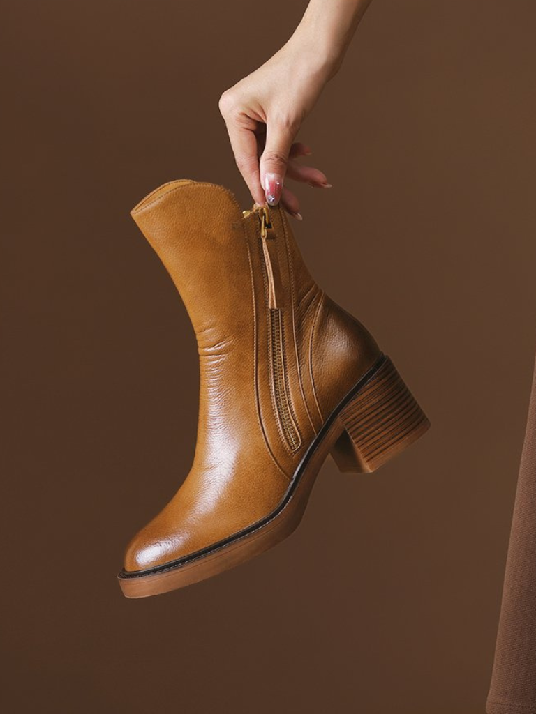 Barbara™ - Block Heel Ankle Boots