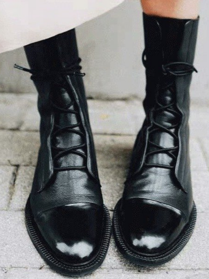 Victoria™ - Sleek Lace-Up Boots