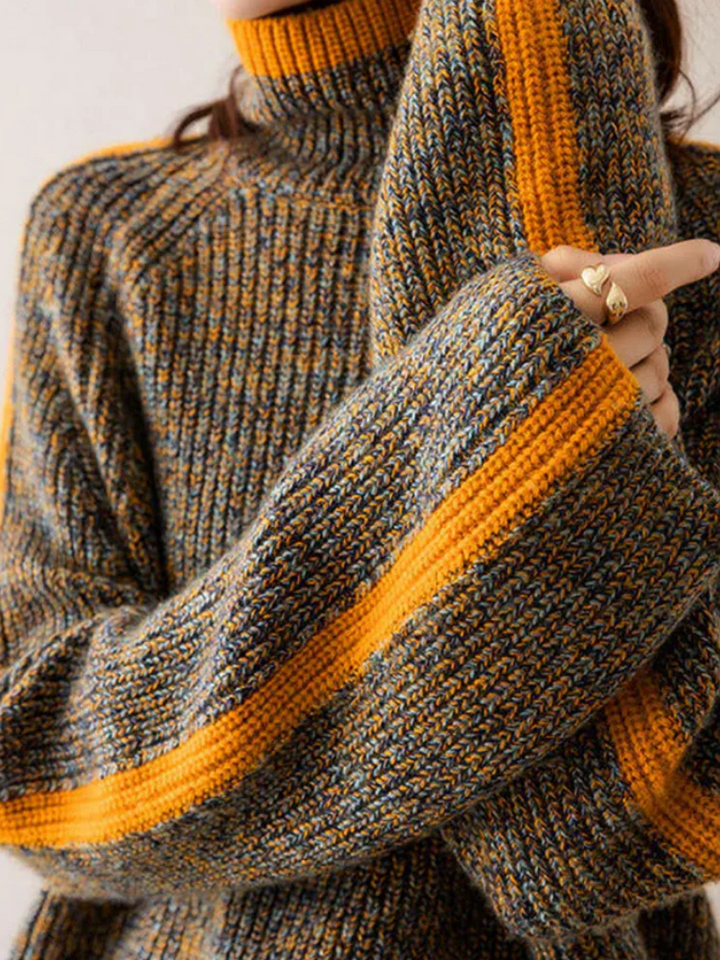 Fern™ - Cozy Striped Turtleneck Sweater