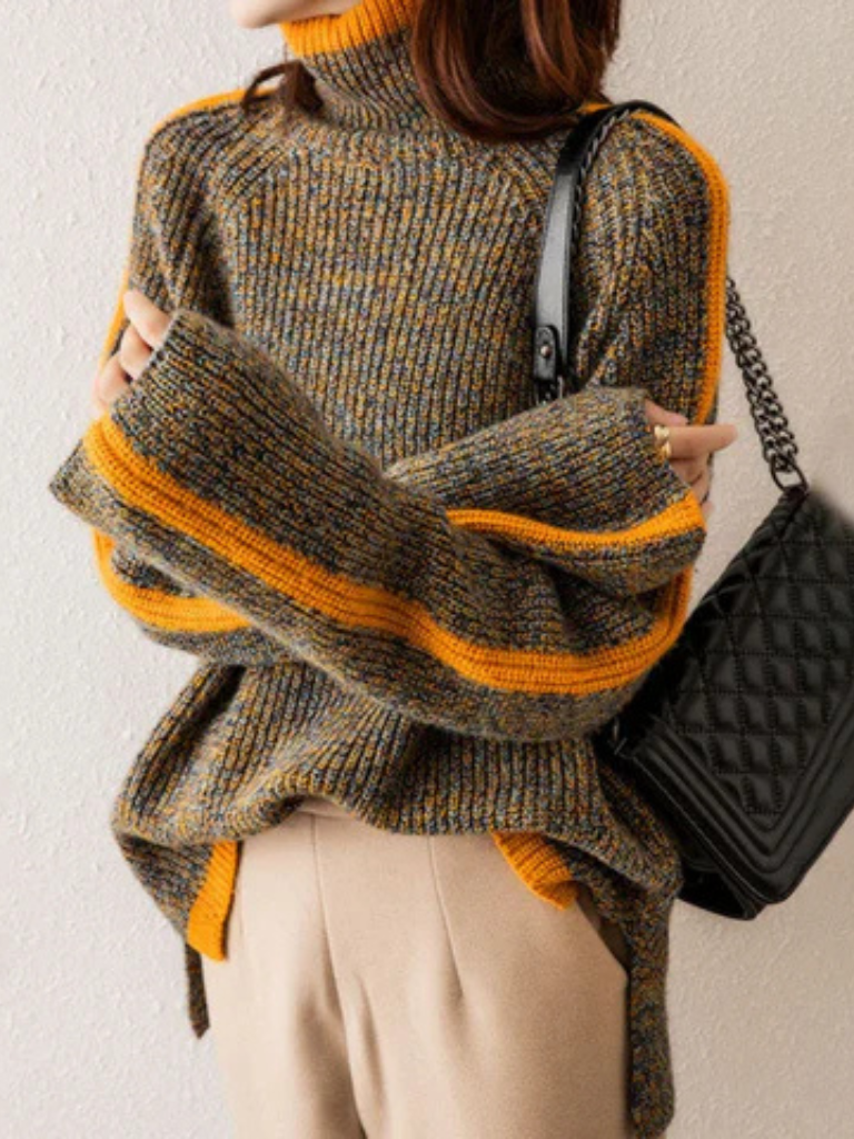 Fern™ - Cozy Striped Turtleneck Sweater