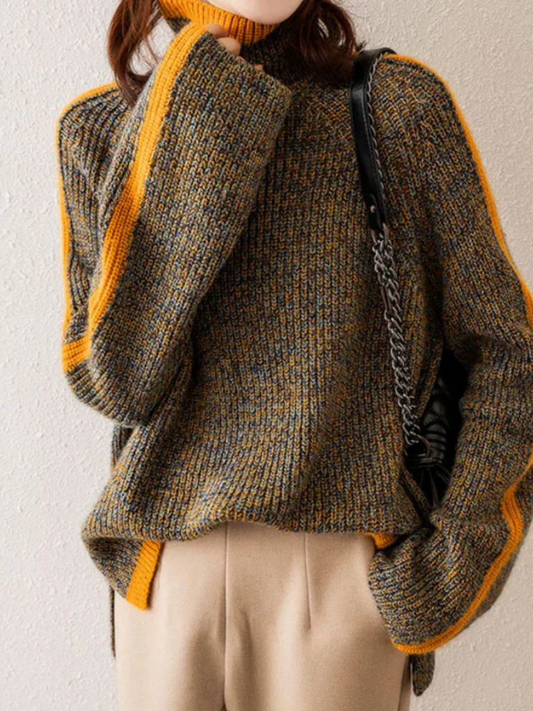 Fern™ - Cozy Striped Turtleneck Sweater